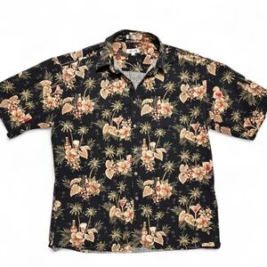 Pierre Cardin | Tropical Cocktail Print Button-Down Shirt